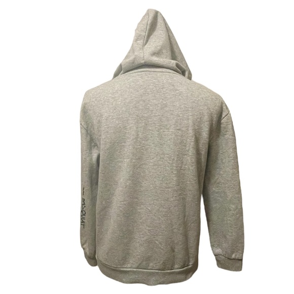 Jean-Michel Basquiat Crowned Pez Dinosaur Grey Pullover Hoodie Size 12-14 (L) - Picture 13 of 15